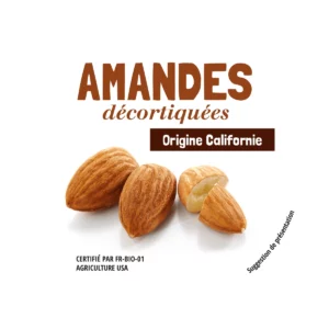 étiquette packaging amande