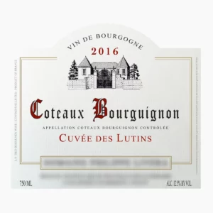 étiquette vin coteaux bourguignon