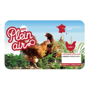 étiquette personnalisable œufs de poules
