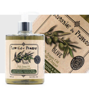 étiquette produit cosmétique olive