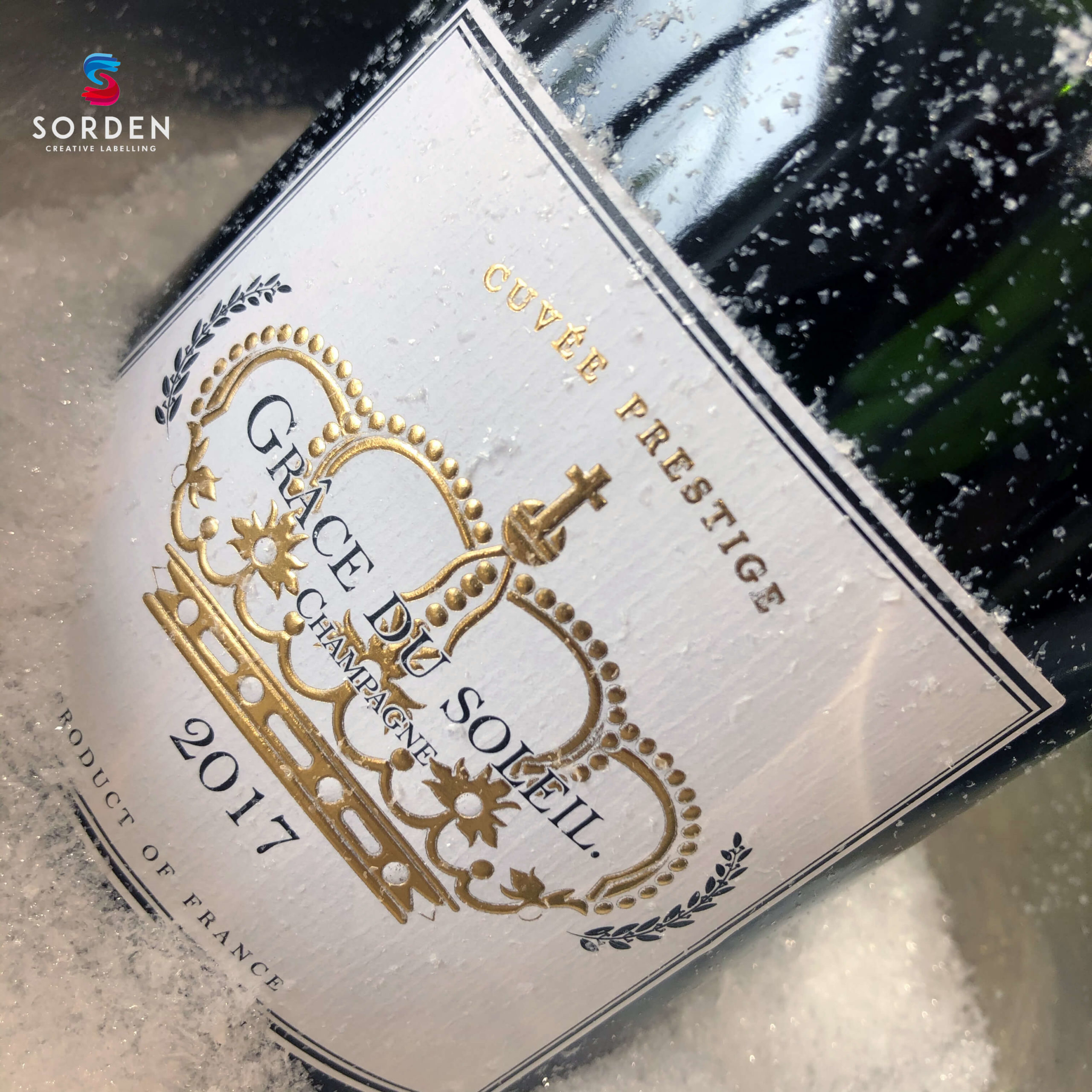 Etiquettes adhésives pour bouteille de Champagne