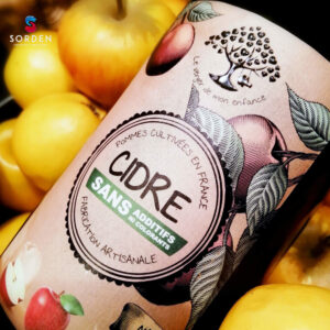 étiquette bouteille cidre sorden1